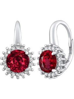 Orecchini Silvego in argento ADRIA con rubini sintetici LPSER0754 donna