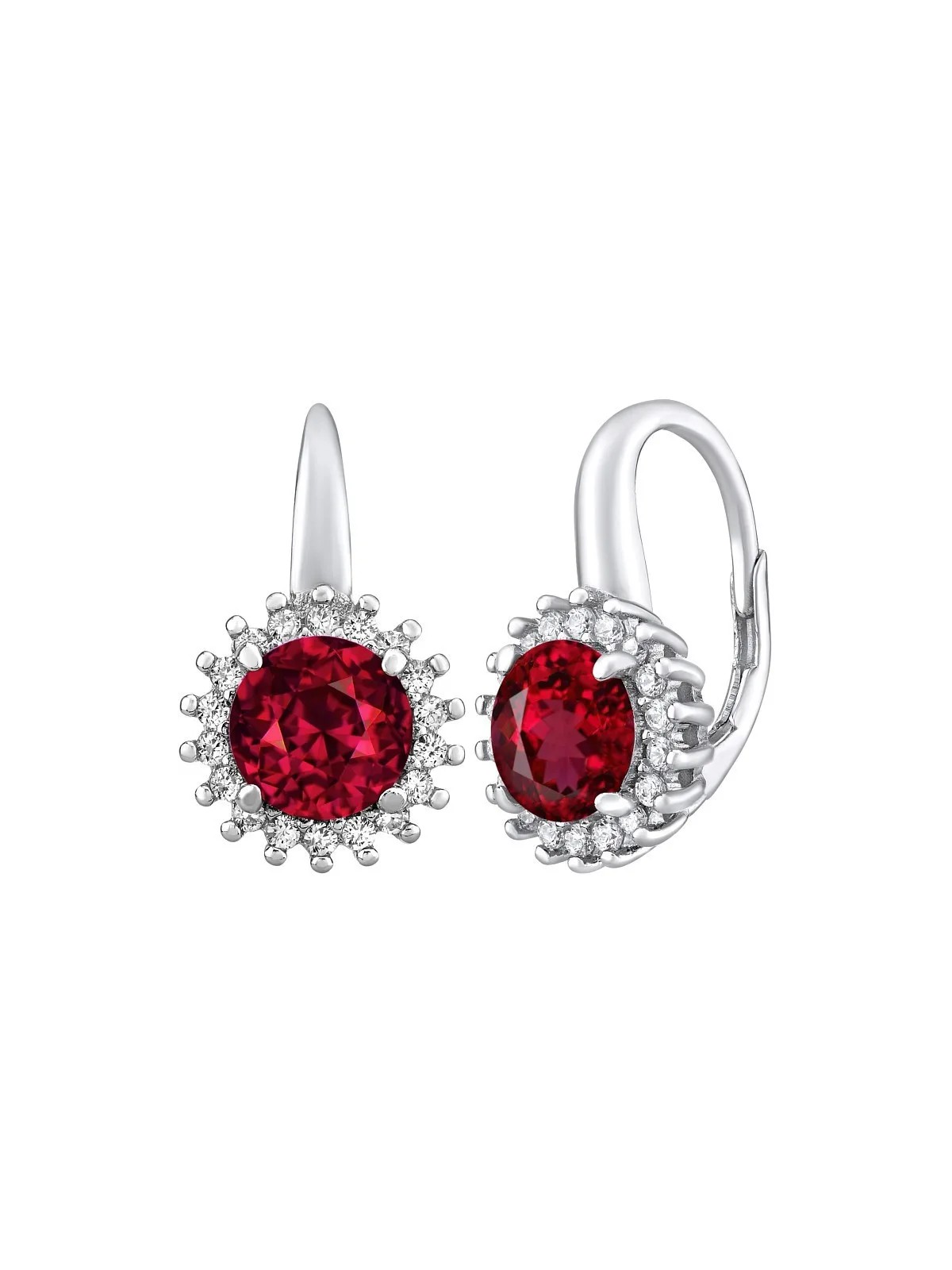 Orecchini Silvego in argento ADRIA con rubini sintetici LPSER0754 donna