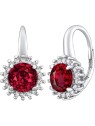 Orecchini Silvego in argento ADRIA con rubini sintetici LPSER0754 donna