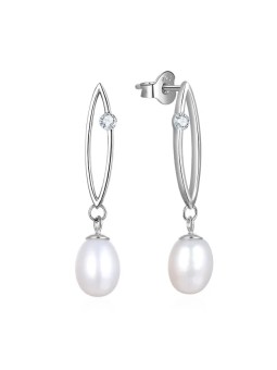 Beneto Orecchini in argento con perle vere AGUC2615P donna