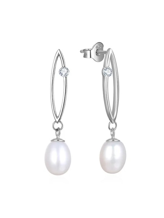 Beneto Orecchini in argento con perle vere AGUC2615P donna