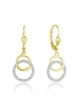 Beneto Eleganti orecchini placcati oro con zirconi AGUC2707-RHG donna