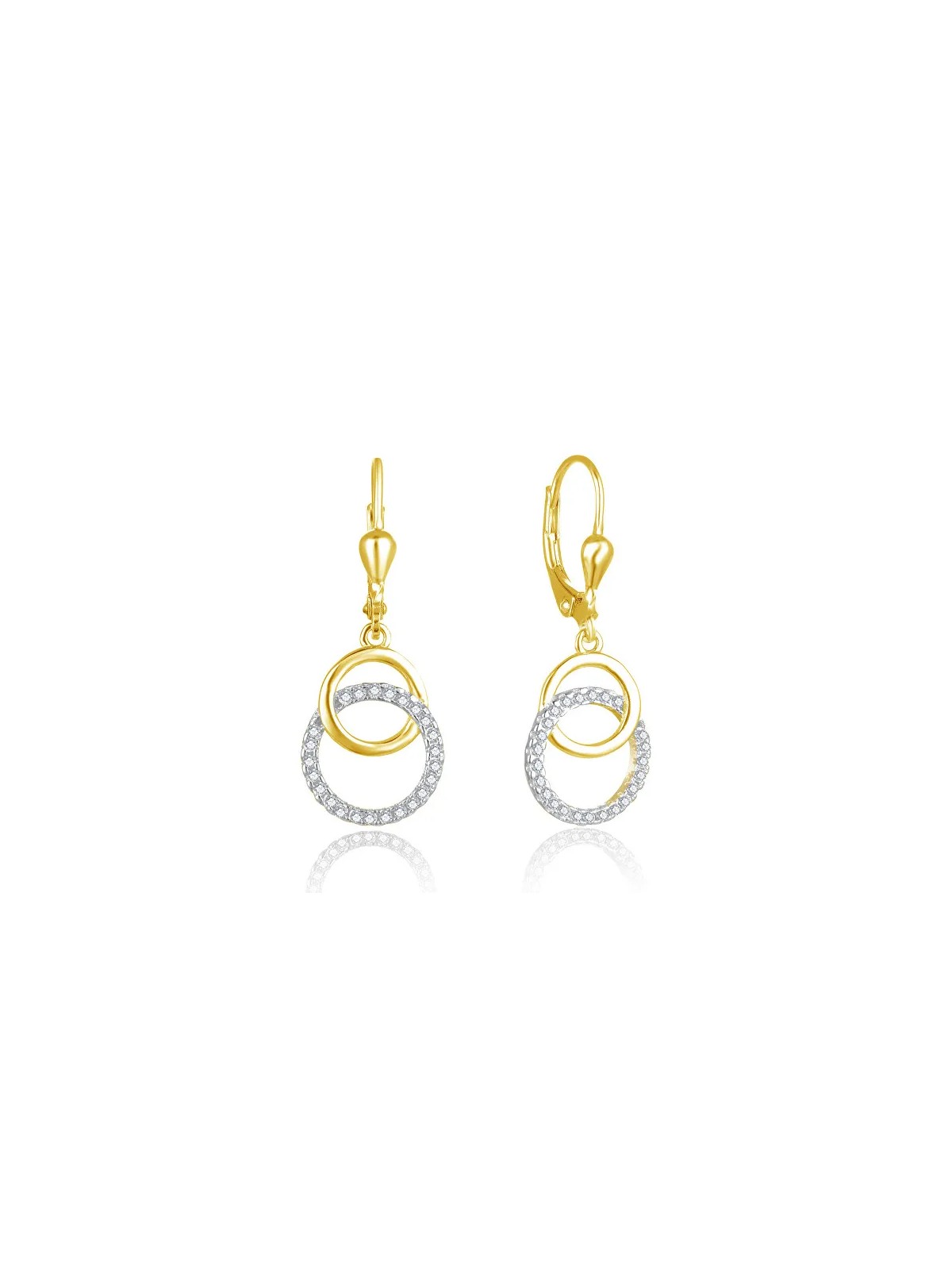 Beneto Eleganti orecchini placcati oro con zirconi AGUC2707-RHG donna