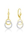 Beneto Eleganti orecchini placcati oro con zirconi AGUC2707-RHG donna