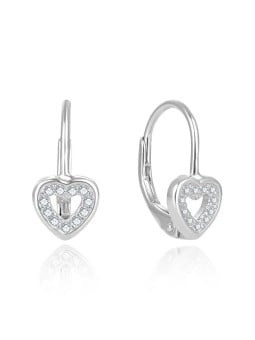 Beneto Delicati orecchini in argento a forma di cuore AGUC2667D donna