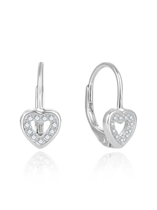 Beneto Delicati orecchini in argento a forma di cuore AGUC2667D donna