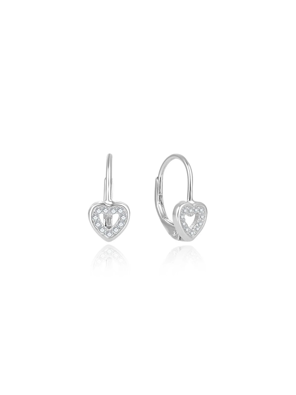 Beneto Delicati orecchini in argento a forma di cuore AGUC2667D donna