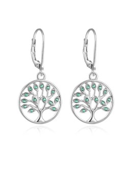 Beneto Eleganti orecchini in argento con zirconi Albero della Vita AGUC917L donna