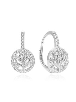 Beneto Orecchini in argento scintillanti con zirconi Albero della Vita AGUC386L donna