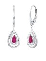 Silvego Orecchini di lusso in argento con rubini e zirconi FWE10130R donna