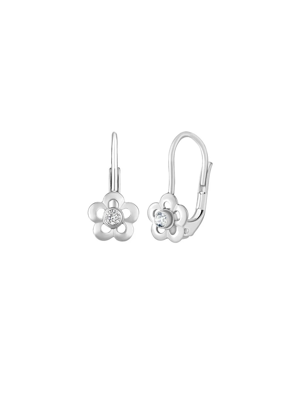 Silvego Orecchini a forma di fiore in argento con zirconi Swarovski® SILVEGOB70164SW donna