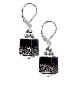 Orecchini eleganti Lampglas Clear Night realizzati con perle lampglas ECU25 donna