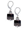 Orecchini eleganti Lampglas Clear Night realizzati con perle lampglas ECU25 donna