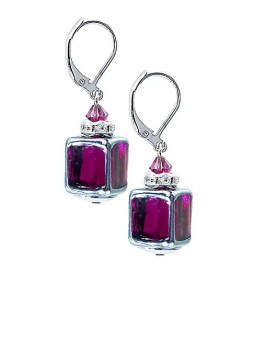 Lampglas Orecchini delicati e succosi di lampone realizzati con perle Lampglas ECU32 donna