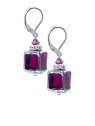 Lampglas Orecchini delicati e succosi di lampone realizzati con perle Lampglas ECU32 donna