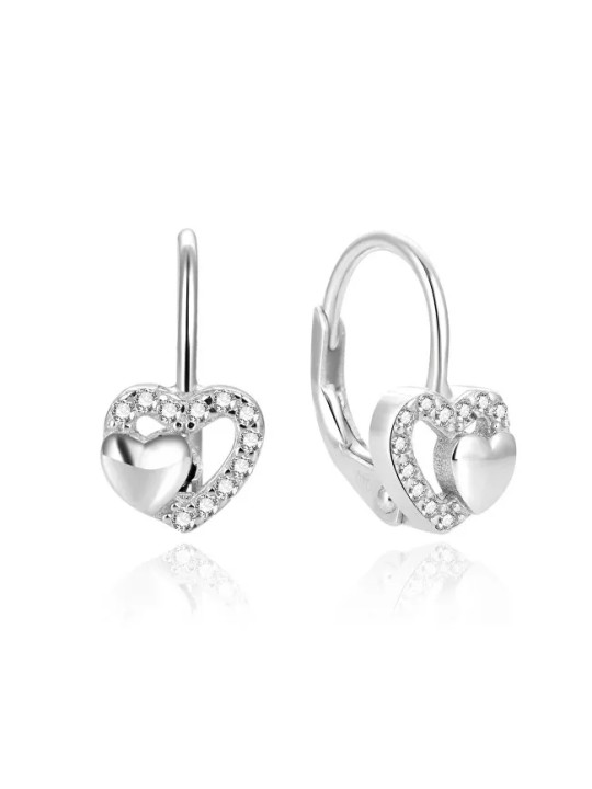 Beneto Deliziosi orecchini in argento con cuori AGUC1283DL donna