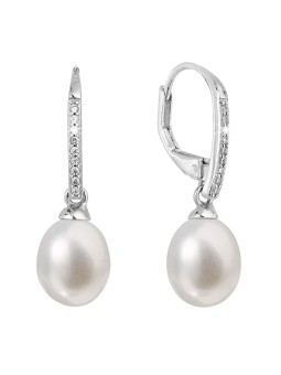 Evolution Group Orecchini in argento con perle vere 21060.1 donna