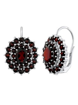 Silvego Orecchini di lusso in argento con vero granato ceco SILVEGO380020 donna
