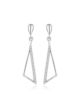 Beneto Orecchini di lusso in argento con zirconi trasparenti AGUP2361L donna
