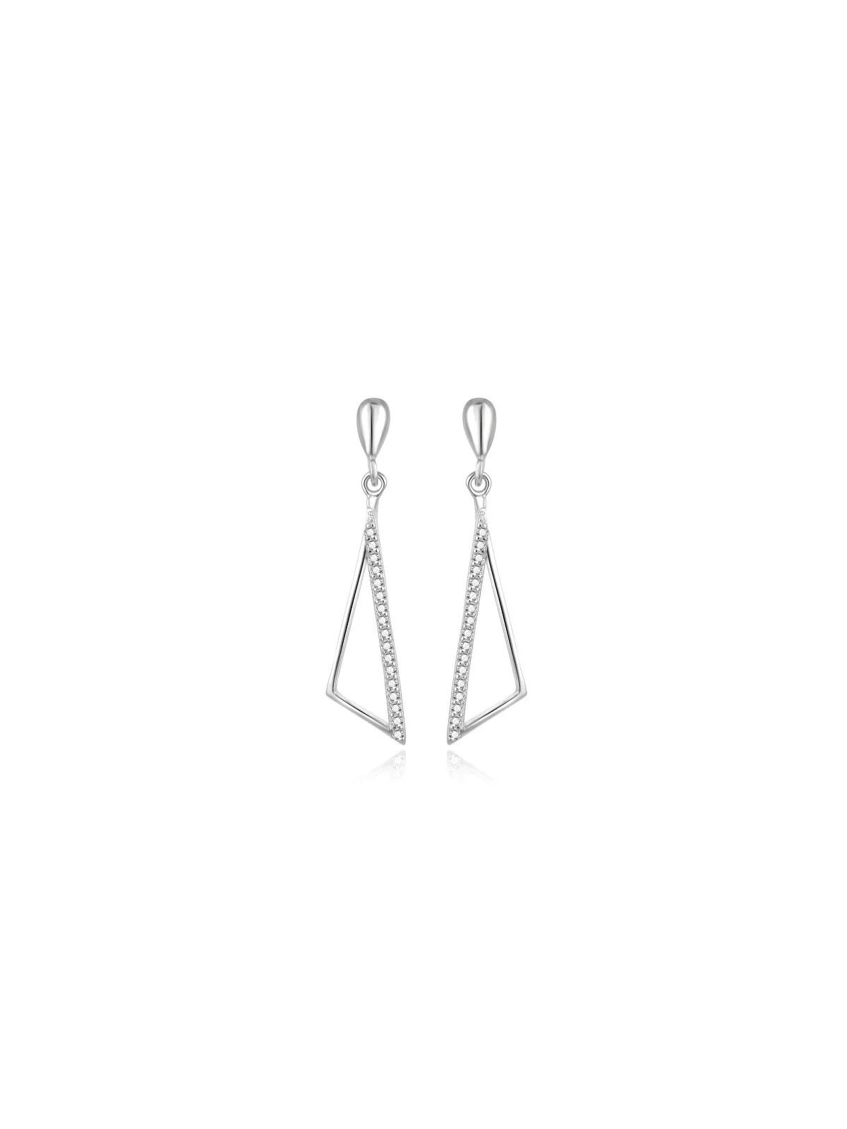 Beneto Orecchini di lusso in argento con zirconi trasparenti AGUP2361L donna