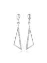 Beneto Orecchini di lusso in argento con zirconi trasparenti AGUP2361L donna
