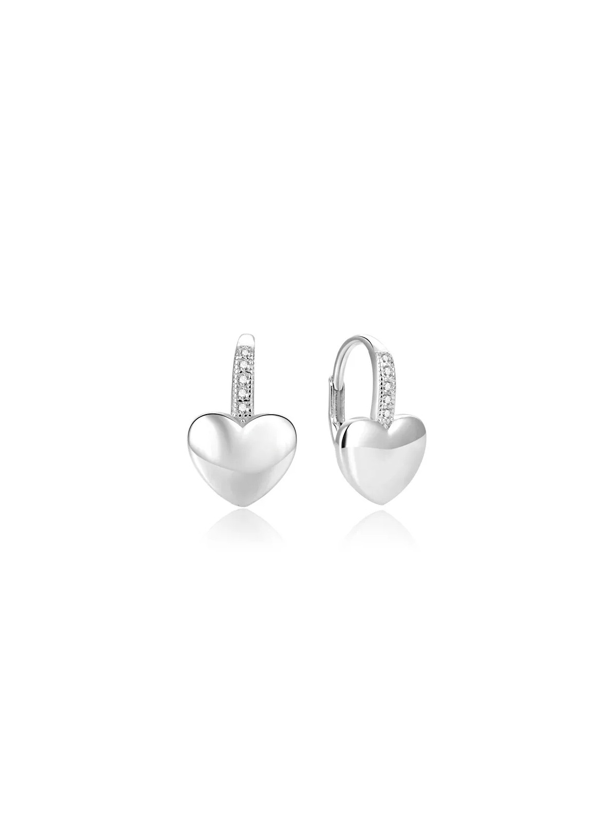 Beneto Orecchini in argento a forma di cuore AGUC1775 donna