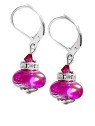 Lampglas Magnifici orecchini Magenta Dream con argento puro e perle Lampglas ESH4 donna