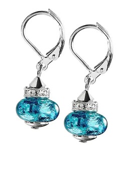 Lampglas Orecchini Shiny Sea Depth con argento puro e perle Lampglas ESH5 donna