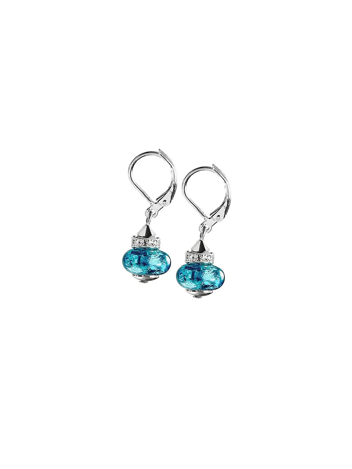 Lampglas Orecchini Shiny Sea Depth con argento puro e perle Lampglas ESH5 donna