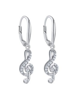 Silvego Orecchini in argento di design con clave di violino JJJED1098 donna