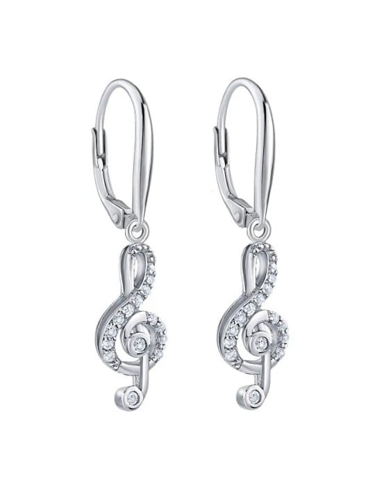 Silvego Orecchini in argento di design con clave di violino JJJED1098 donna