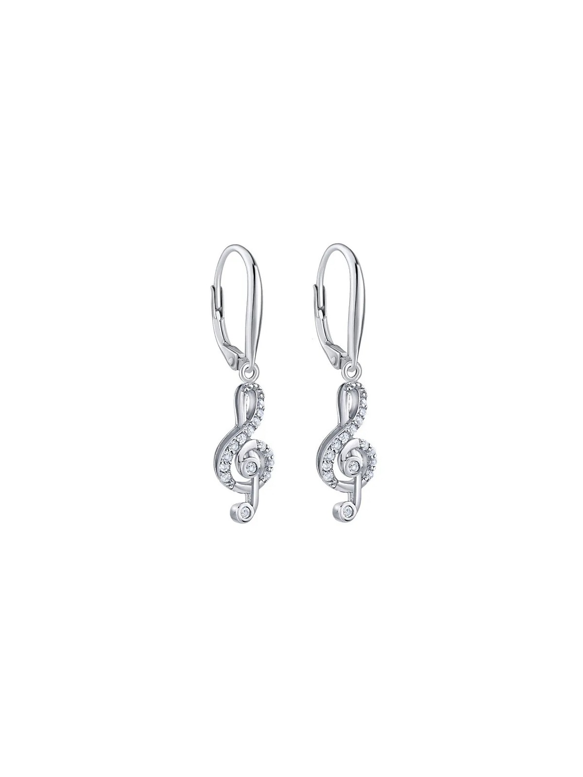 Silvego Orecchini in argento di design con clave di violino JJJED1098 donna