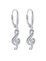 Silvego Orecchini in argento di design con clave di violino JJJED1098 donna