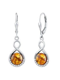 Silvego Orecchini in argento con vera ambra JST147107EJ donna