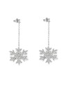 Beneto Orecchini in argento lucido Fiocchi di neve AGUP2753 donna
