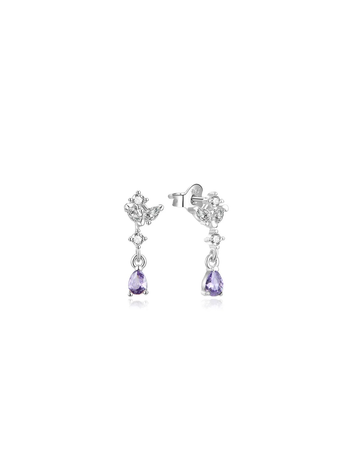 Beneto Orecchini unici in argento con zirconi AGUP2183 / AL donna