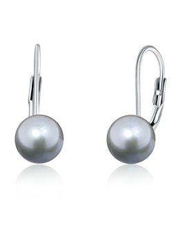 JV OrecchiniD in argento con vere perle grigie SVLE0476XD2P6 - Diametro: 0.9 cm donna