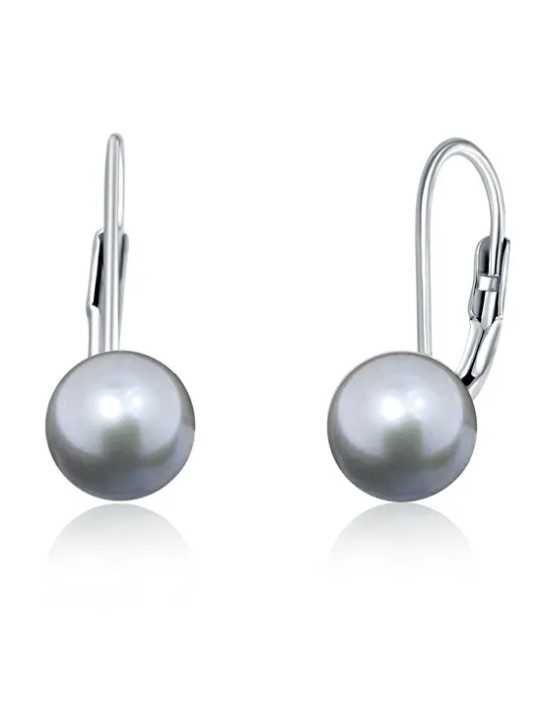 JV OrecchiniD in argento con vere perle grigie SVLE0476XD2P6 - Diametro: 0.9 cm donna