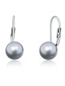 JV OrecchiniD in argento con vere perle grigie SVLE0476XD2P6 - Diametro: 0.9 cm donna