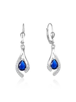Beneto Splendidi orecchini in argento con zirconi blu scuro AGUC2693-DB donna