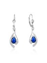 Beneto Splendidi orecchini in argento con zirconi blu scuro AGUC2693-DB donna