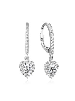 Beneto Orecchini romantici a forma di cuore in argento AGUC2584L donna