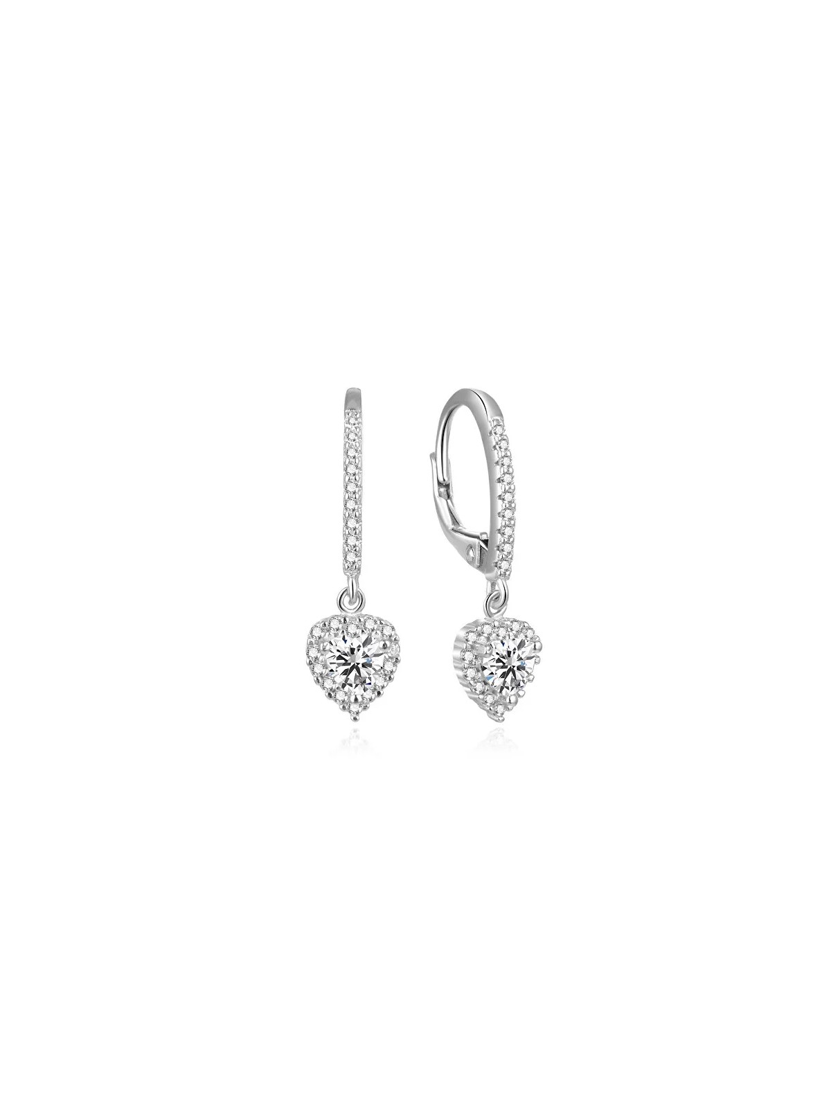 Beneto Orecchini romantici a forma di cuore in argento AGUC2584L donna