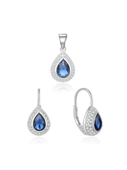 Beneto Parure di gioielli in argento con zirconi AGSET174L (pendente, orecchini) donna