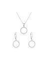 Beneto Parure di gioielli in argento e a forma di cerchio AGSET66RL (collana, orecchini) donna