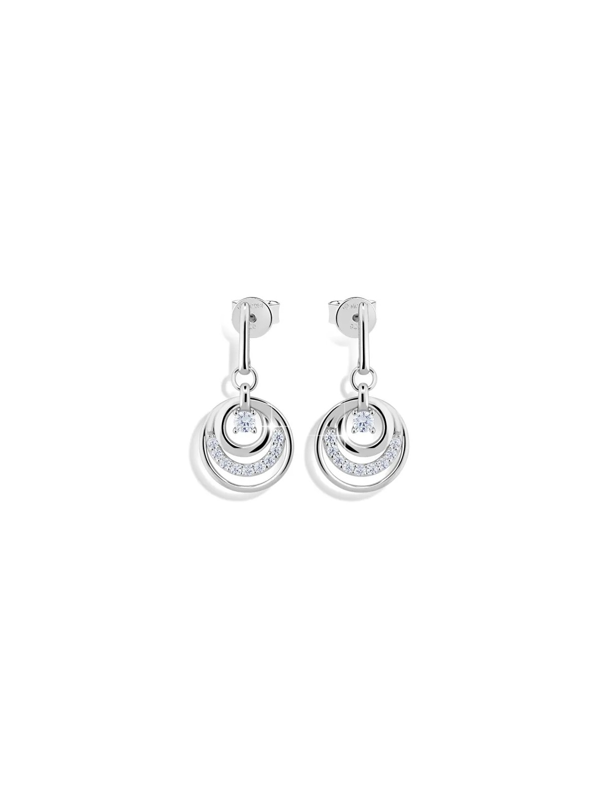 Modesi Orecchini in argento lucido con zirconi J230CZ-WN donna
