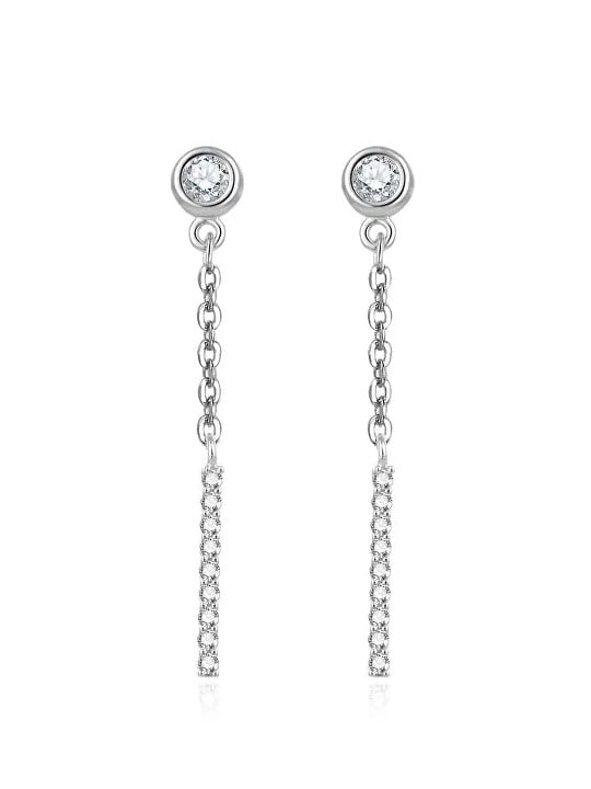 Beneto Eleganti orecchini in argento con zirconi trasparenti AGUV937L donna