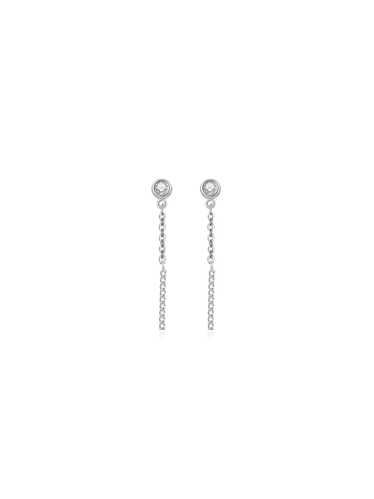 Beneto Eleganti orecchini in argento con zirconi trasparenti AGUV937L donna
