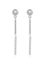 Beneto Eleganti orecchini in argento con zirconi trasparenti AGUV937L donna