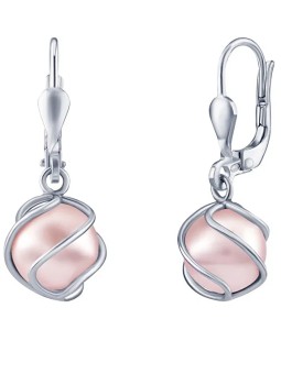 Silvego Orecchini in argento con perla Swarovski® rosa SILVEGOB31644SWP donna
